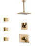 Delta Vero Champagne Bronze Finish Shower System with Dual Control Handle, 3-Setting Diverter, Ceiling Mount Showerhead, and 3 Body Sprays SS1753CZ5