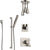 Delta Vero Stainless Steel Finish Shower System with Dual Control Handle, Diverter, Ceiling Mount Showerhead, and Hand Shower with Slidebar SS1753SS7