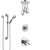 Delta Trinsic Chrome Finish Shower System with Dual Control Handle, Diverter, Ceiling Mount Showerhead, and Hand Shower with Grab Bar SS17593