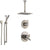 Delta Trinsic Stainless Steel Shower System with Dual Control Shower Handle, 3-setting Diverter, Large Square Ceiling Mount Showerhead, and Handheld Shower SS175985SS