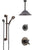 Delta Trinsic Venetian Bronze Shower System with Dual Control Handle, Diverter, Ceiling Mount Showerhead, and Hand Shower with Grab Bar SS1759RB8