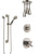 Delta Trinsic Dual Control Handle Stainless Steel Finish Shower System, Diverter, Ceiling Mount Showerhead, and Hand Shower with Grab Bar SS1759SS6