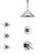 Delta Compel Chrome Finish Shower System with Dual Control Handle, 3-Setting Diverter, Ceiling Mount Showerhead, and 3 Body Sprays SS17618