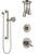 Delta Compel Dual Control Handle Stainless Steel Finish Shower System, Diverter, Ceiling Mount Showerhead, and Hand Shower with Grab Bar SS1761SS6