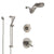 Delta Compel Stainless Steel Finish Shower System with Dual Control Handle, Diverter, Dual Showerhead, and Hand Shower with Slidebar SS1761SS8