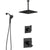 Delta Ara Matte Black Finish Dual Control Shower System with Diverter, Large Ceiling Mount Showerhead, and SureDock Detachable Hand Shower SS17673BL8