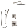 Delta Ara Stainless Steel Finish Shower System with Dual Control Handle, 3-Setting Diverter, Showerhead, and Hand Shower with Slidebar SS1767SS7