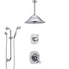 Delta Addison Chrome Finish Shower System with Dual Control Handle, Diverter, Ceiling Mount Showerhead, and Hand Shower with Slidebar SS17921