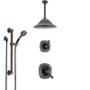 Delta Addison Venetian Bronze Shower System with Dual Control Handle, Diverter, Ceiling Mount Showerhead, and Hand Shower with Grab Bar SS1792RB4