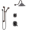 Delta Addison Venetian Bronze Finish Shower System with Dual Control Handle, 3-Setting Diverter, Showerhead, and Hand Shower with Grab Bar SS1792RB5