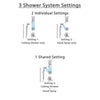 Delta Linden Chrome Finish Shower System with Dual Control, 3-Setting Diverter, Ceiling Mount Showerhead, and Temp2O Hand Shower with Slidebar SS17938