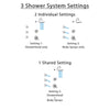 Delta Linden Chrome Finish Shower System with Dual Control Handle, 3-Setting Diverter, Showerhead, and 3 Body Sprays SS17945