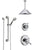 Delta Cassidy Chrome Finish Shower System with Dual Control Handle, Diverter, Ceiling Mount Showerhead, and Hand Shower with Grab Bar SS17974