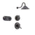 Delta Cassidy Venetian Bronze Shower System with Dual Control Shower Handle, 3-setting Diverter, Large Rain Shower Head, and Dual Body Spray Plate SS179785RB