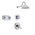 Delta Cassidy Chrome Shower System with Dual Control Shower Handle, 3-setting Diverter, Large Rain Showerhead, and Dual Body Spray Shower Plate SS179785