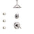 Delta Cassidy Polished Nickel Finish Shower System with Dual Control Handle, 3-Setting Diverter, Ceiling Mount Showerhead, and 3 Body Sprays SS1797PN4