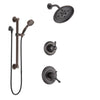 Delta Cassidy Venetian Bronze Finish Shower System with Dual Control Handle, 3-Setting Diverter, Showerhead, and Hand Shower with Grab Bar SS1797RB2