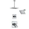 Delta Dryden Chrome Finish Shower System with Dual Thermostatic Control Handle, Diverter, Showerhead, and Ceiling Mount Showerhead SS17T25113