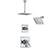 Delta Dryden Chrome Finish Shower System with Dual Thermostatic Control Handle, Diverter, Showerhead, and Ceiling Mount Showerhead SS17T25113