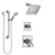 Delta Dryden Chrome Finish Shower System with Dual Thermostatic Control Handle, Diverter, Showerhead, and Hand Shower with Grab Bar SS17T25114