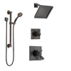 Delta Dryden Venetian Bronze Shower System with Dual Thermostatic Control Handle, Diverter, Showerhead, and Hand Shower with Grab Bar SS17T2511RB3