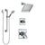 Delta Dryden Chrome Finish Shower System with Dual Thermostatic Control Handle, Diverter, Showerhead, and Hand Shower with Grab Bar SS17T25123