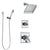 Delta Dryden Chrome Finish Shower System with Dual Thermostatic Control Handle, Diverter, Showerhead, and Hand Shower with Wall Bracket SS17T25124