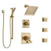 Delta Dryden Champagne Bronze Shower System with Dual Thermostatic Control, Diverter, Showerhead, 3 Body Sprays, and Hand Shower SS17T2512CZ1