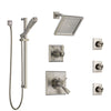 Delta Dryden Dual Thermostatic Control Stainless Steel Finish Shower System, Diverter, Showerhead, 3 Body Sprays, and Hand Shower SS17T2512SS5