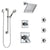 Delta Dryden Chrome Shower System with Dual Thermostatic Control, Diverter, Showerhead, 3 Body Sprays, and Hand Shower with Grab Bar SS17T25141