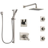 Delta Vero Dual Thermostatic Control Stainless Steel Finish Shower System, 6-Setting Diverter, Showerhead, 3 Body Sprays, and Hand Shower SS17T2532SS3