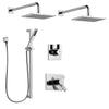 Delta Vero Chrome Finish Shower System with Dual Thermostatic Control Handle, 6-Setting Diverter, 2 Showerheads, Hand Shower with Slidebar SS17T25335