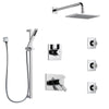 Delta Vero Chrome Shower System with Dual Thermostatic Control Handle, 6-Setting Diverter, Showerhead, 3 Body Sprays, and Hand Shower SS17T25336