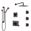 Delta Vero Venetian Bronze Shower System with Dual Thermostatic Control, Diverter, Showerhead, 3 Body Sprays, and Grab Bar Hand Shower SS17T2534RB1