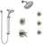 Delta Trinsic Dual Thermostatic Control Stainless Steel Finish Shower System, Diverter, Showerhead, 3 Body Sprays, and Temp2O Hand Shower SS17T2591SS3