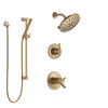 Delta Trinsic Champagne Bronze Shower System with Dual Thermostatic Control Handle, Diverter, Showerhead, and Hand Shower with Slidebar SS17T2592CZ2