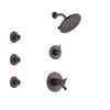 Delta Trinsic Venetian Bronze Shower System with Dual Thermostatic Control Handle, 3-Setting Diverter, Showerhead, and 3 Body Sprays SS17T2592RB2