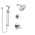 Delta Compel Chrome Finish Shower System with Dual Thermostatic Control Handle, Diverter, Showerhead, and Hand Shower with Slidebar SS17T26115