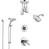 Delta Compel Chrome Dual Thermostatic Control Shower System, 6-Setting Diverter, Showerhead, Ceiling Mount Showerhead, & Temp2O Hand Shower SS17T26125