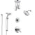 Delta Compel Chrome Dual Thermostatic Control Shower System, 6-Setting Diverter, Showerhead, Ceiling Mount Showerhead, & Temp2O Hand Shower SS17T26125