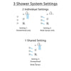 Delta Addison Chrome Finish Shower System with Dual Thermostatic Control Handle, 3-Setting Diverter, Showerhead, and 3 Body Sprays SS17T29211