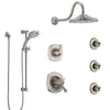 Delta Addison Dual Thermostatic Control Stainless Steel Finish Shower System, Diverter, Showerhead, 3 Body Sprays, and Temp2O Hand Shower SS17T2922SS5