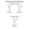 Delta Cassidy Polished Nickel Finish Shower System with Dual Thermostatic Control Handle, 3-Setting Diverter, 2 Showerheads SS17T2972PN3