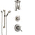 Delta Lahara Dual Thermostatic Control Stainless Steel Finish Shower System, Diverter, Ceiling Mount Showerhead, and Grab Bar Hand Shower SS17T381SS7