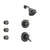 Delta Lahara Venetian Bronze Shower System with Thermostatic Shower Handle, 3-setting Diverter, Shower Head, and 3 Body Sprays SS17T3881RB