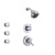 Delta Lahara Chrome Shower System with Thermostatic Shower Handle, 3-setting Diverter, Showerhead, and 3 Body Sprays SS17T3881