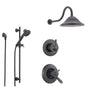 Delta Lahara Venetian Bronze Shower System with Thermostatic Shower Handle, 3-setting Diverter, Large Rain Shower Head, and Handheld Spray SS17T3884RB