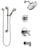 Delta Trinsic Chrome Tub and Shower System with Dual Thermostatic Control Handle, Diverter, Showerhead, and Hand Shower with Grab Bar SS17T45923