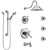 Delta Cassidy Chrome Dual Thermostatic Control Tub and Shower System, Diverter, Showerhead, 3 Body Sprays, and Hand Shower with Grab Bar SS17T49712