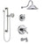 Delta Cassidy Chrome Tub and Shower System with Dual Thermostatic Control Handle, Diverter, Showerhead, and Hand Shower with Grab Bar SS17T49726